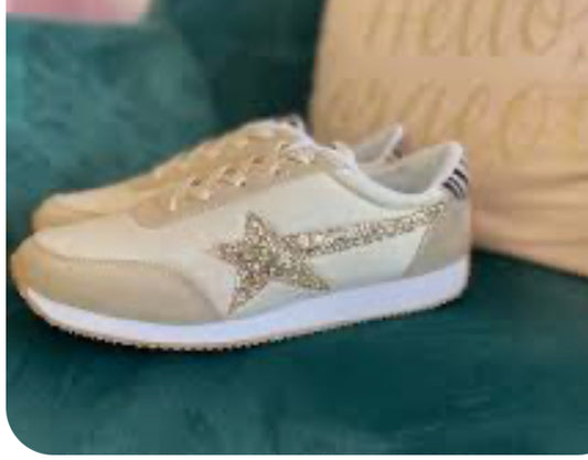Very G Gold Glitter sneaker Star Design