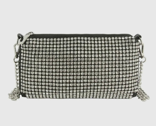 Heiress Petite Pouch Rhinestone Clutch