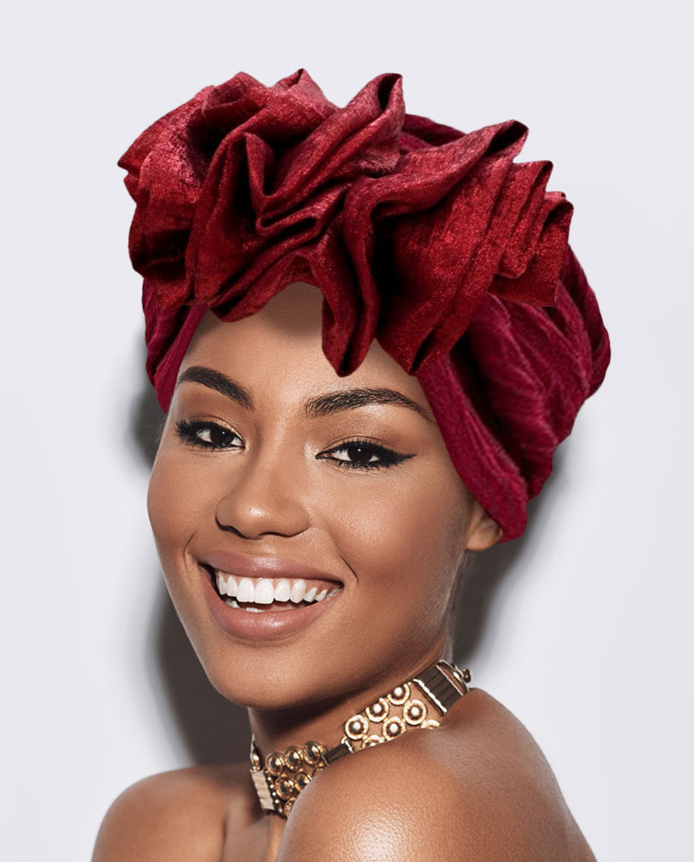 Ruffled Statement Turban Hair Wrap