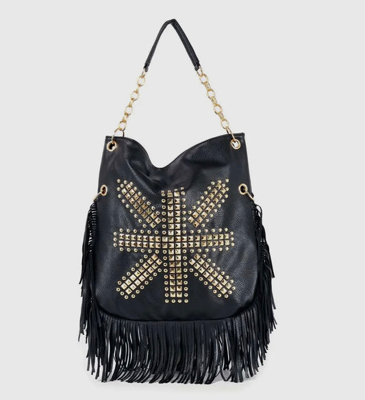 Lucky Fringe Hobo Handbag