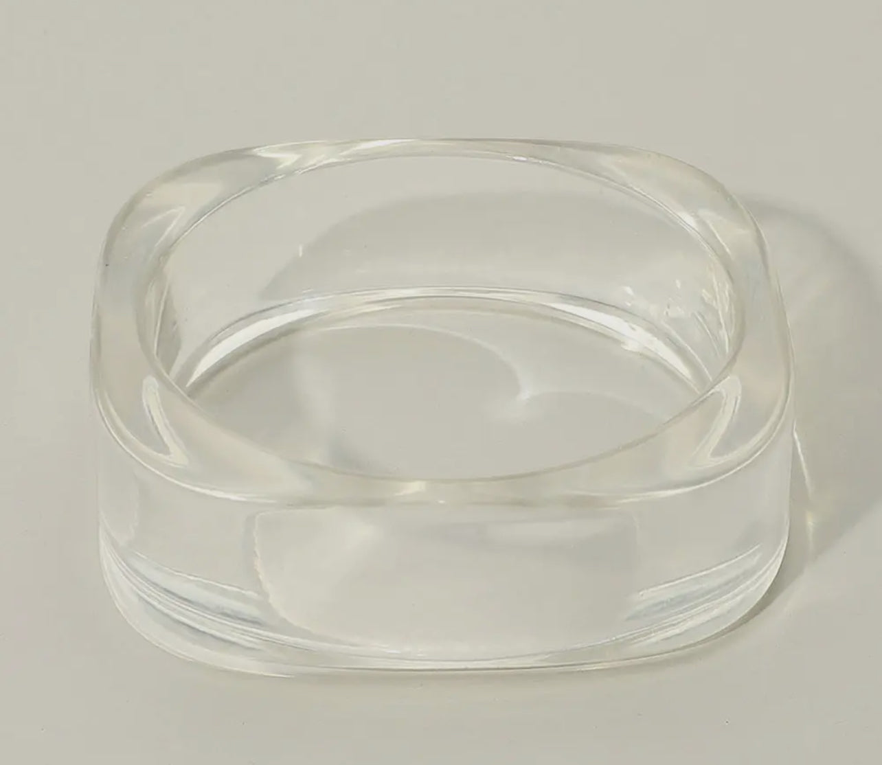 Chunky Transparent Square Bangle Bracelet