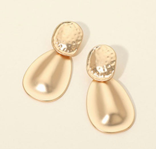 Abstract Metal Drop Earrings