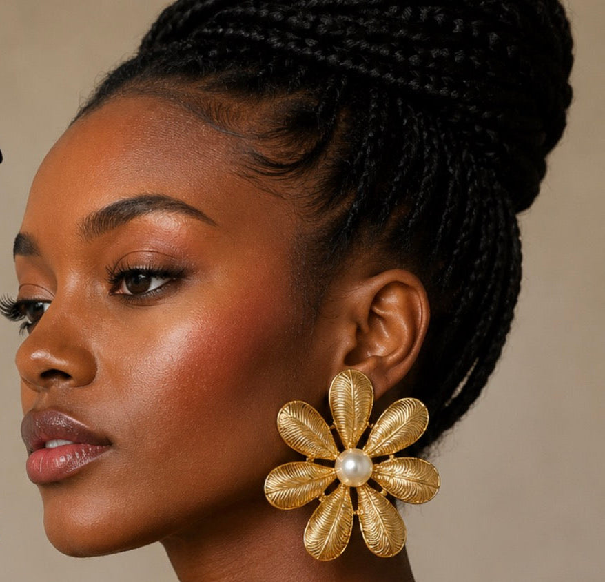 Marigold Flower Earring