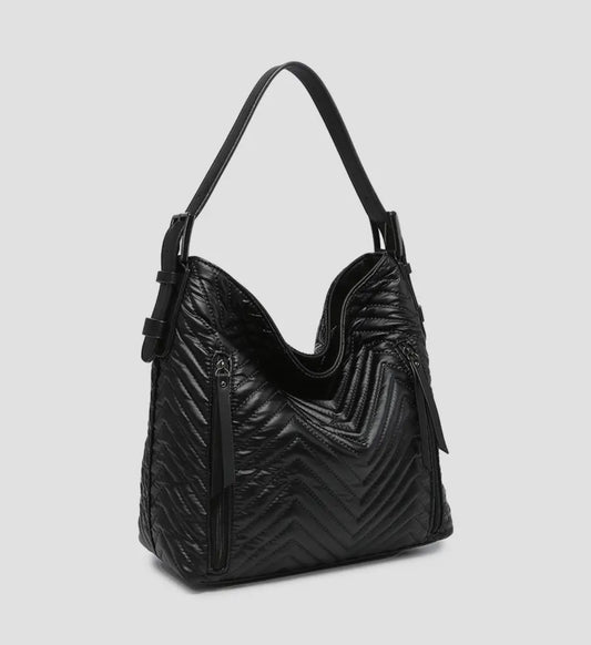 Black Nylon Hobo Bag