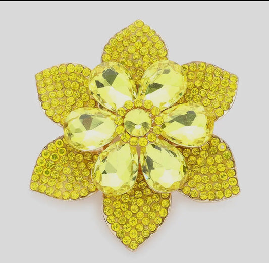 Yellow Flower Brooch