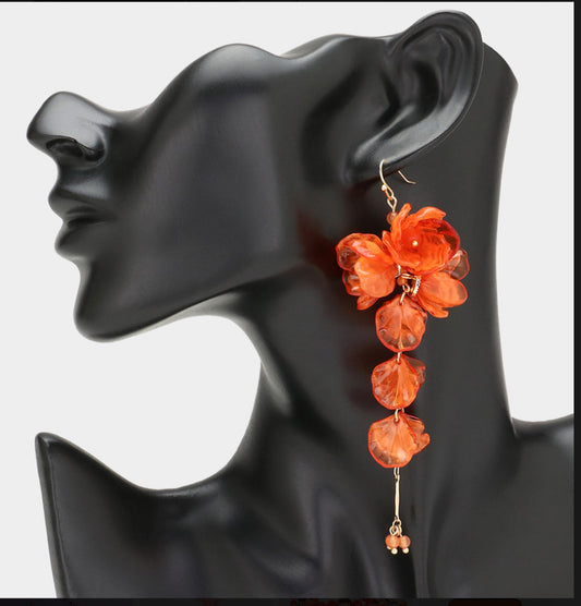 Oversized Flower Petal Earrings