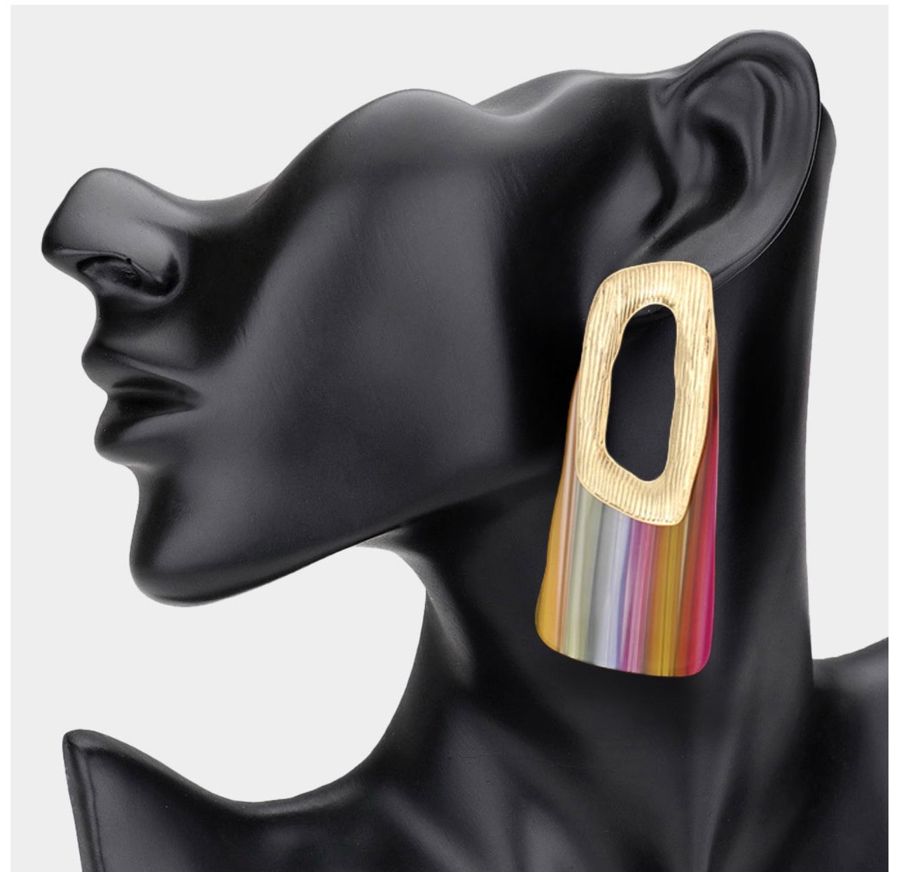 Bold Patterned Statement Earrings