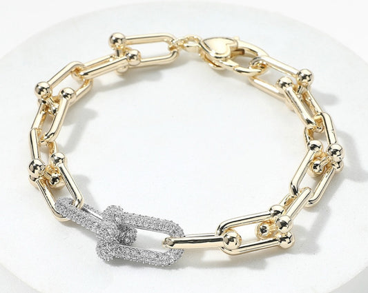Tiffany Diamond Pave Link Bracelet