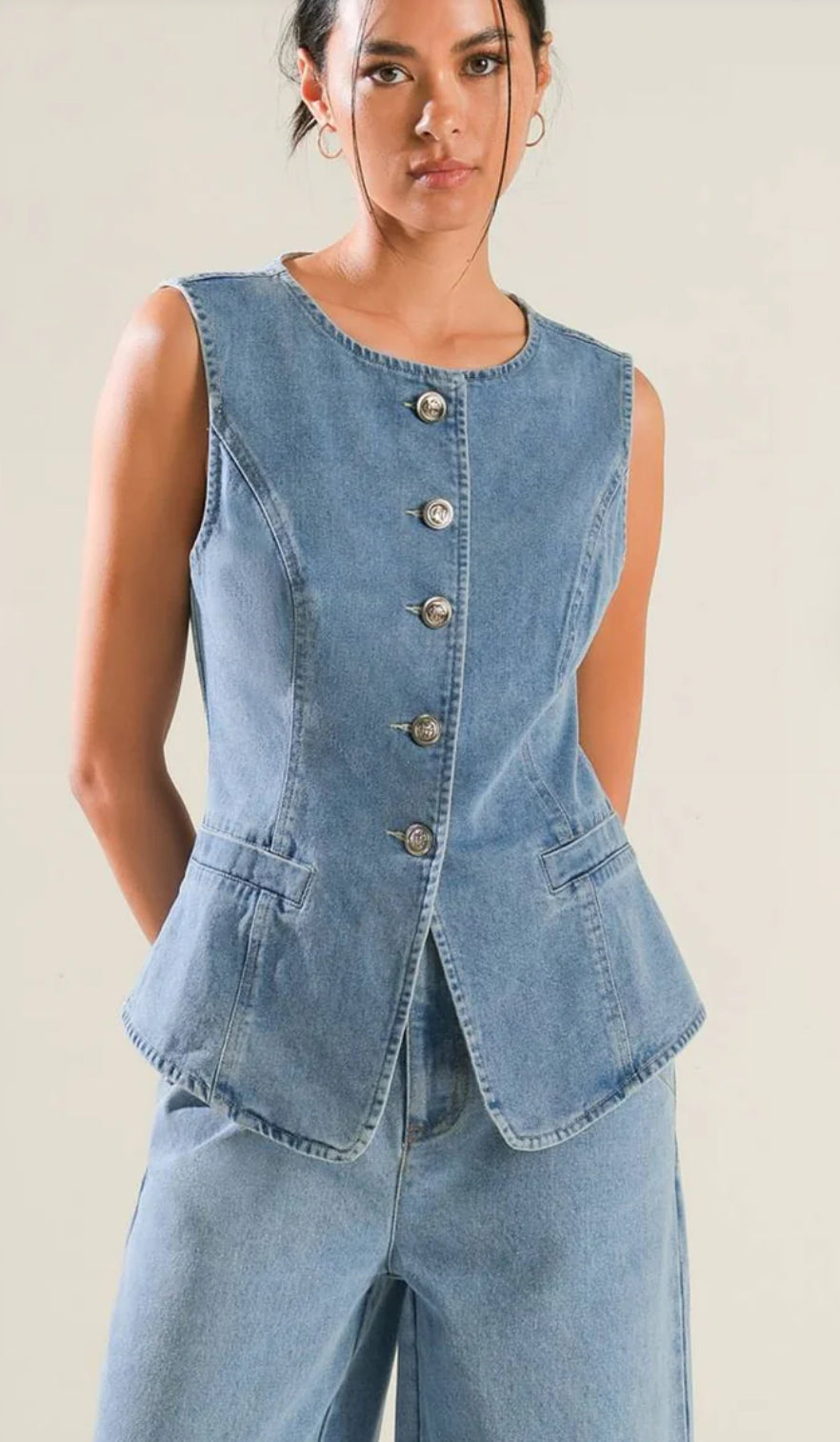 ADVENTURE AWAITS DENIM PANT SET