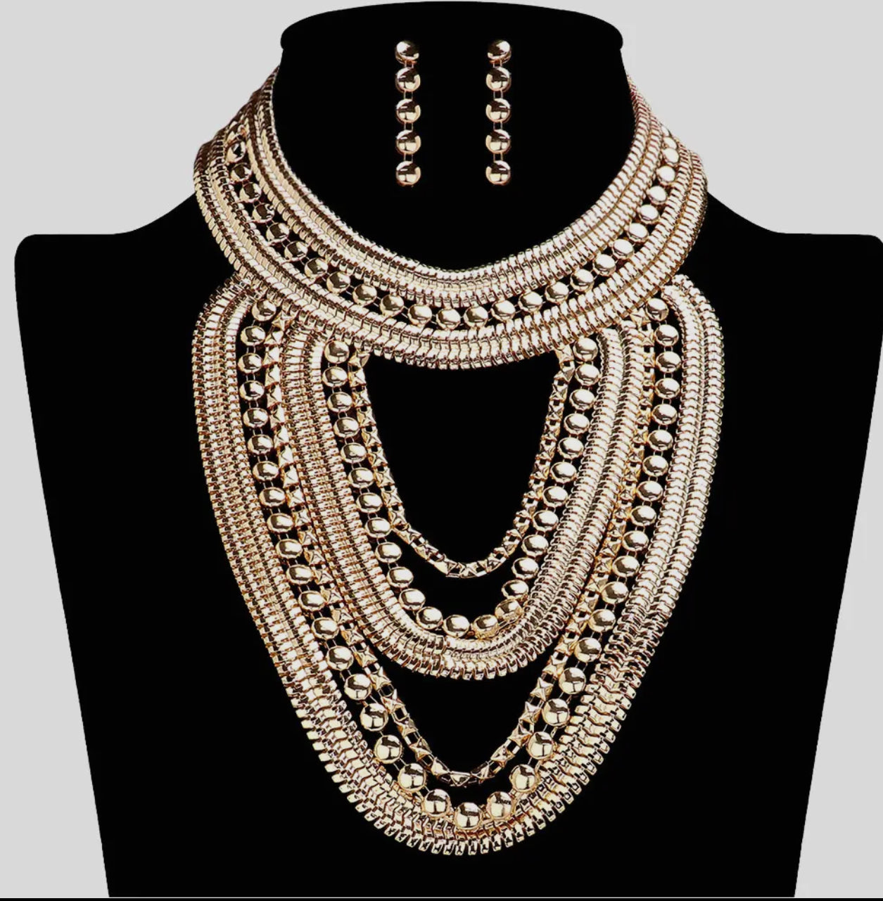 Cleo Statement Necklace - Silver or Gold