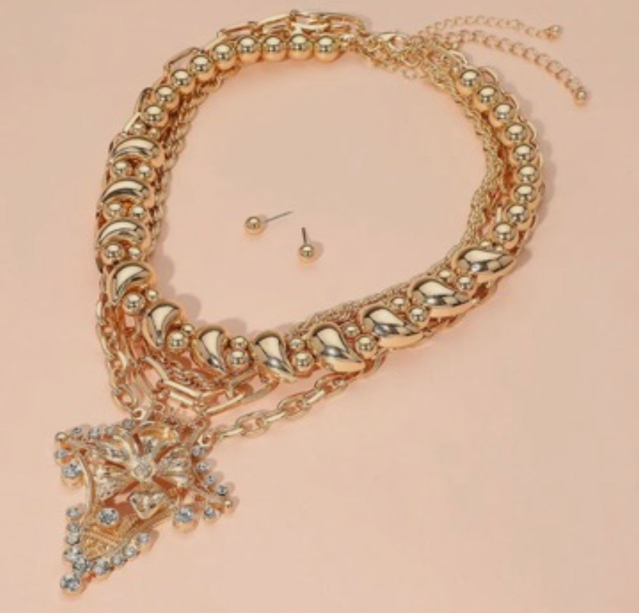 Gold Layered Stacked Necklace