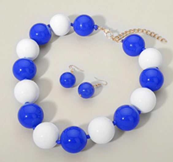 Chunky Ball Beaded Statement Necklace