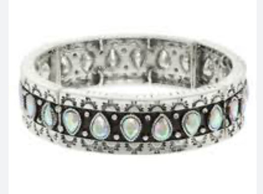 Round Set Rhinestone Bracelet