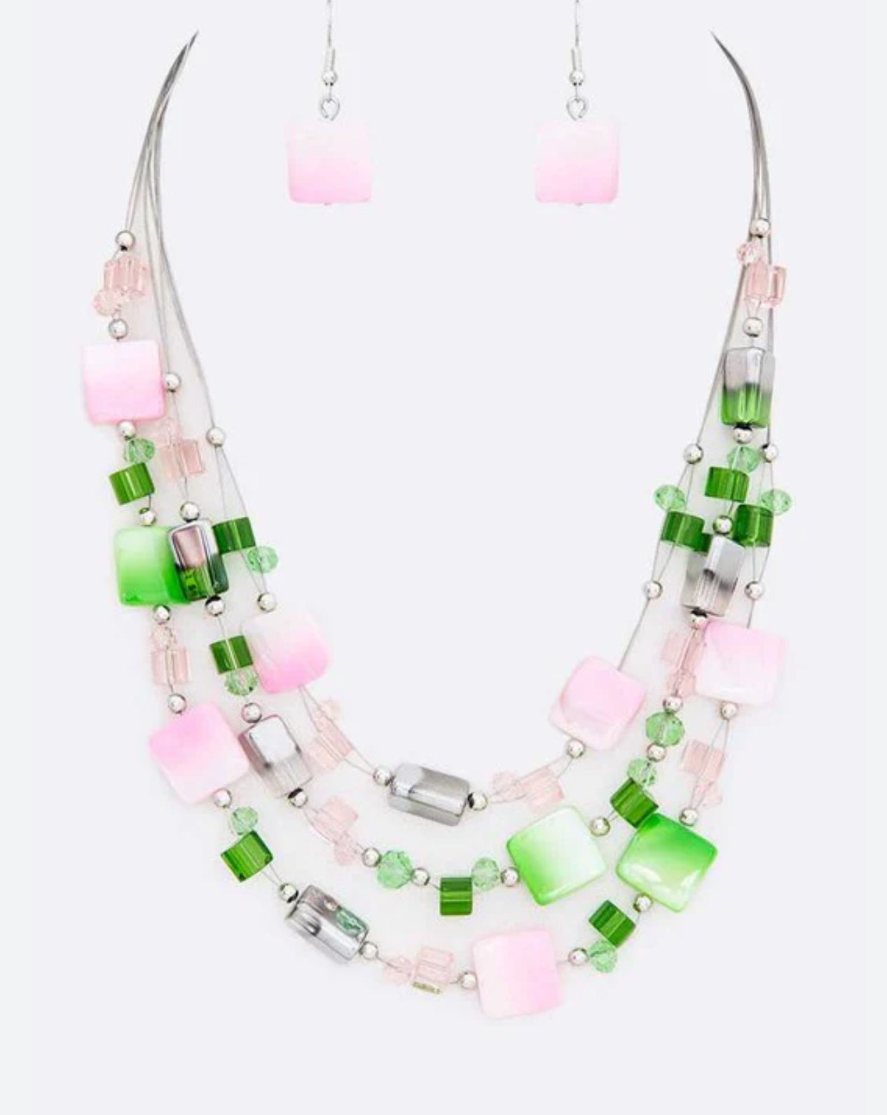 Mix Shell Layered Necklace Set