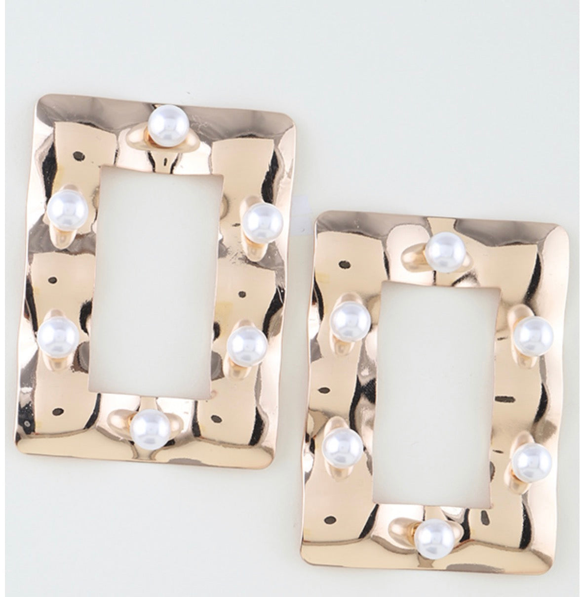 Star Frame Drop Earrings