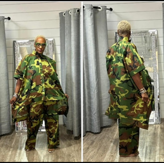Whiskey Camo 2pc Pant Set
