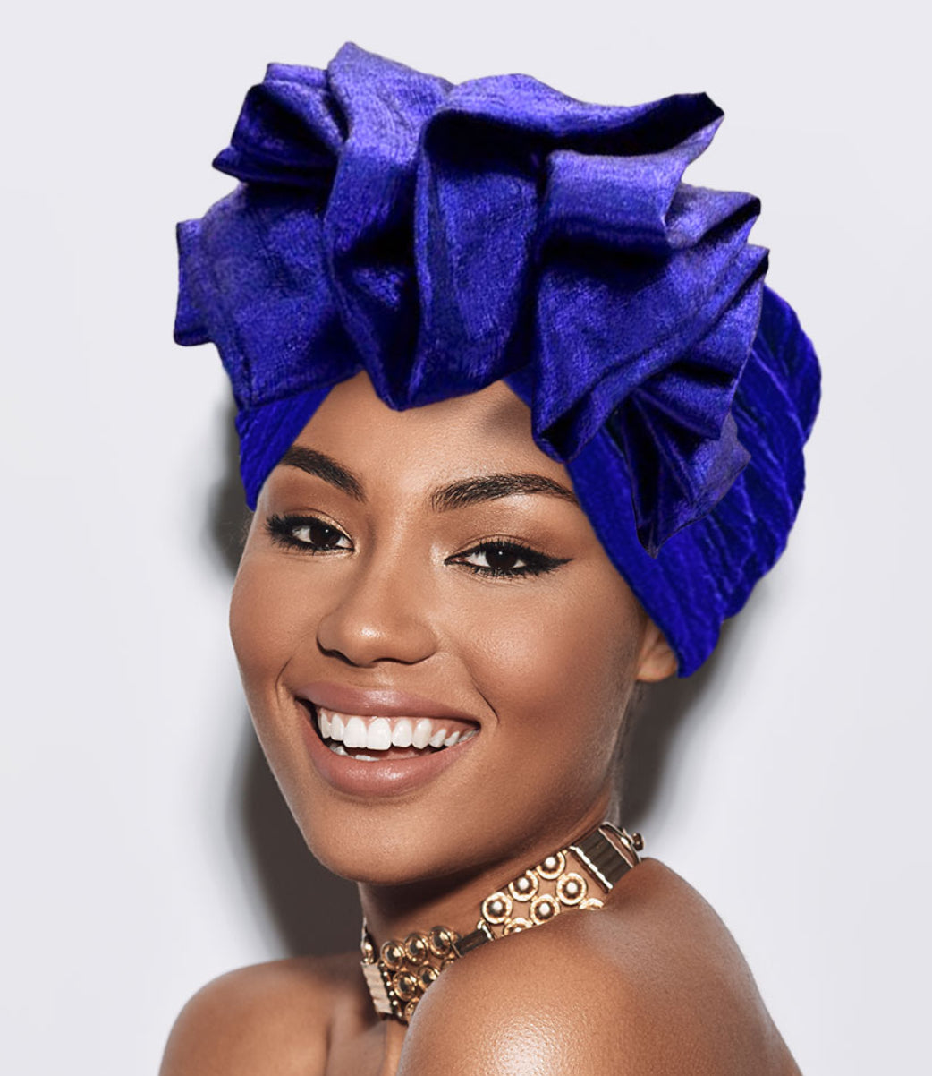 Ruffled Statement Turban Hair Wrap