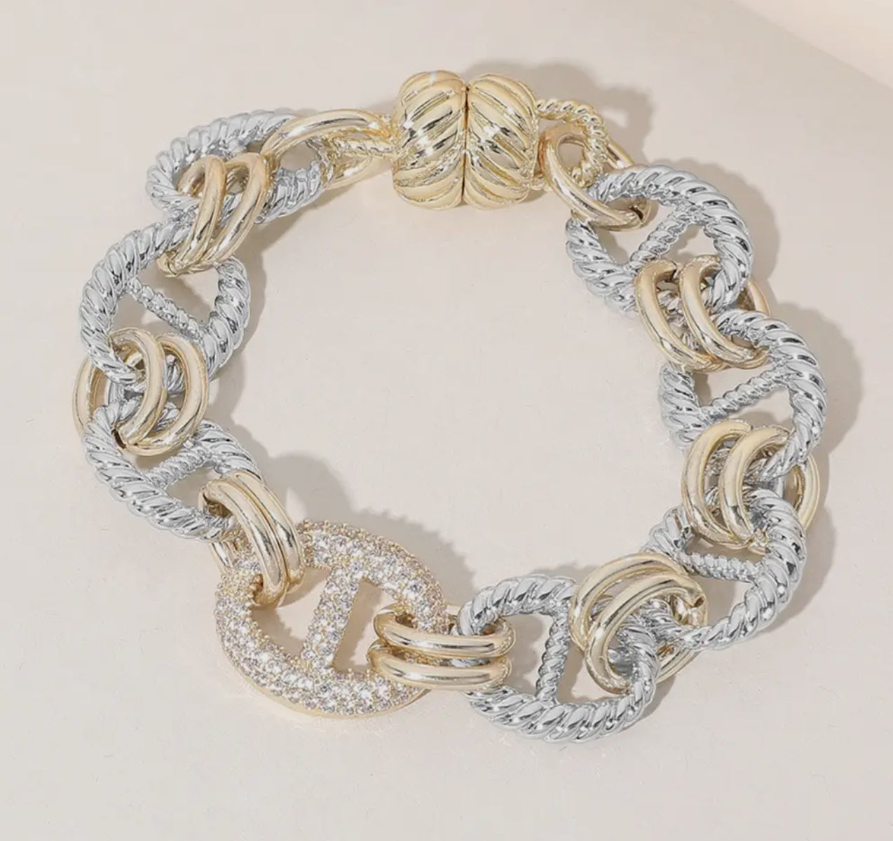 14K GOLD PLATED CZ STONES MAGNETIC