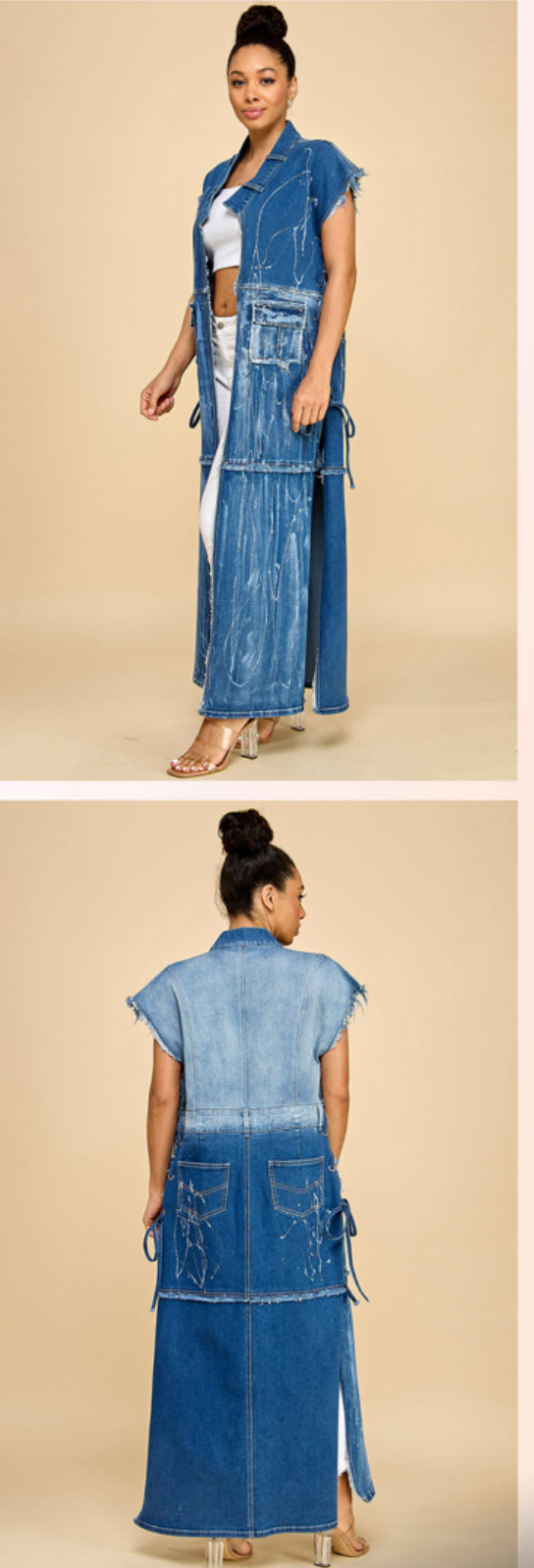 Business As Usual Denim Maxi VEST