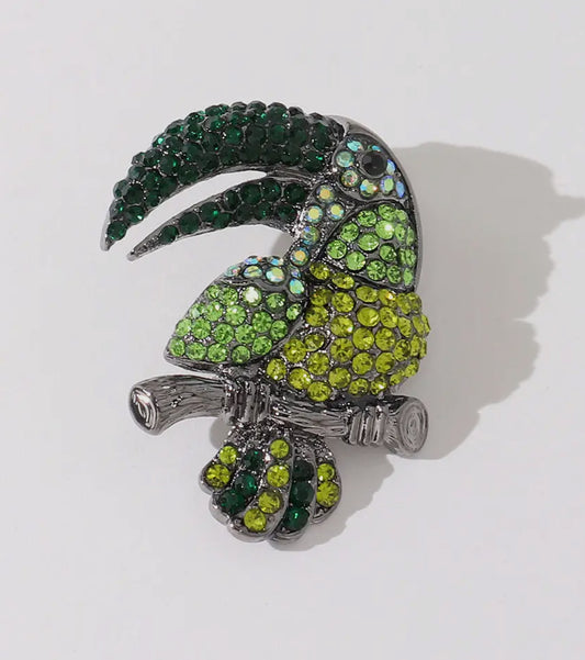 Rhinestone Paved Parrot