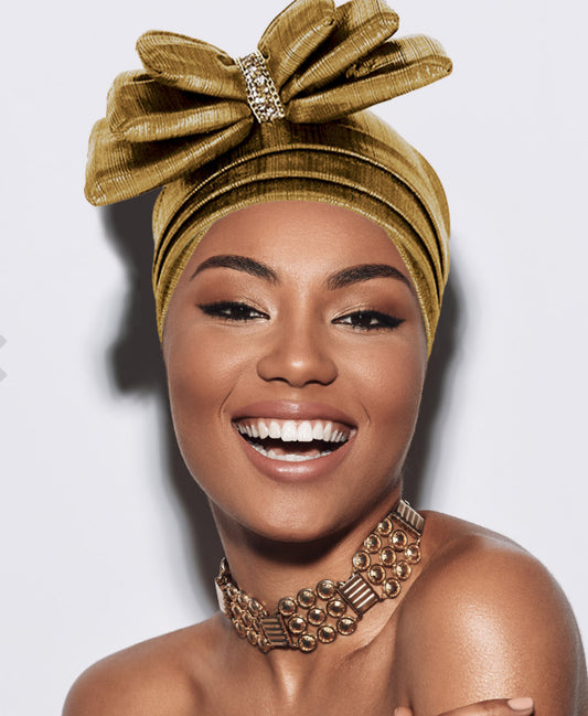 Big Bow Accented Turban Hat