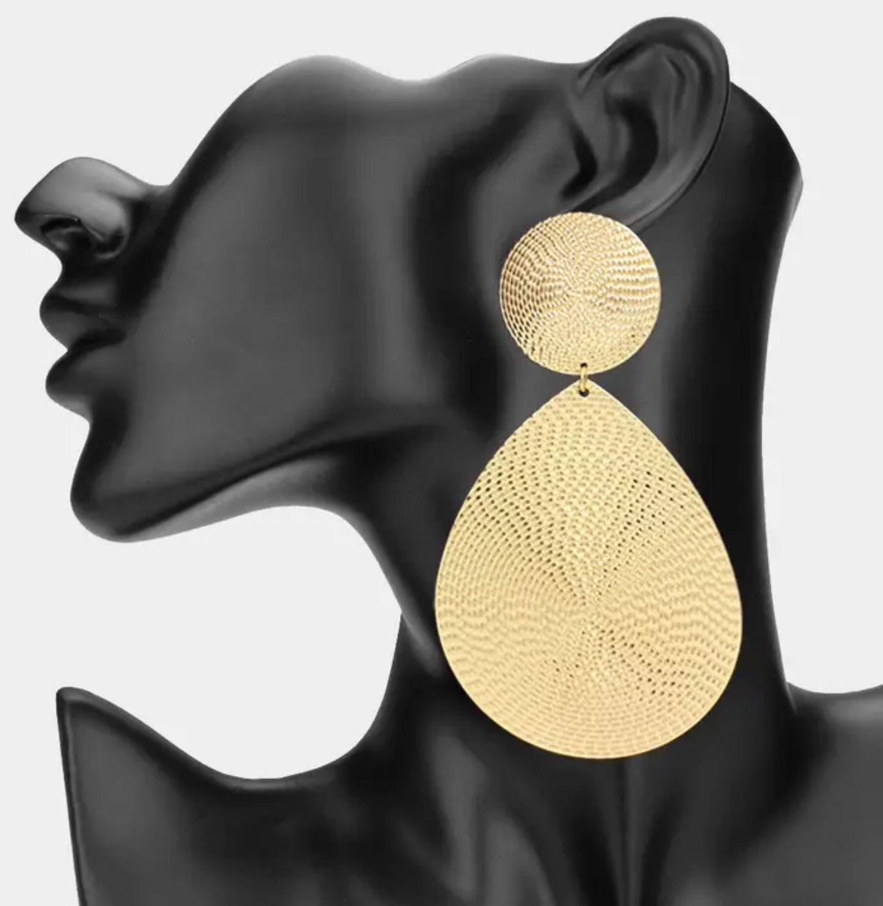 Gold Bold Textured Earring