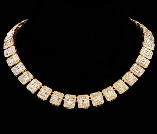 Iced Out Bling Baguette Cuban Link