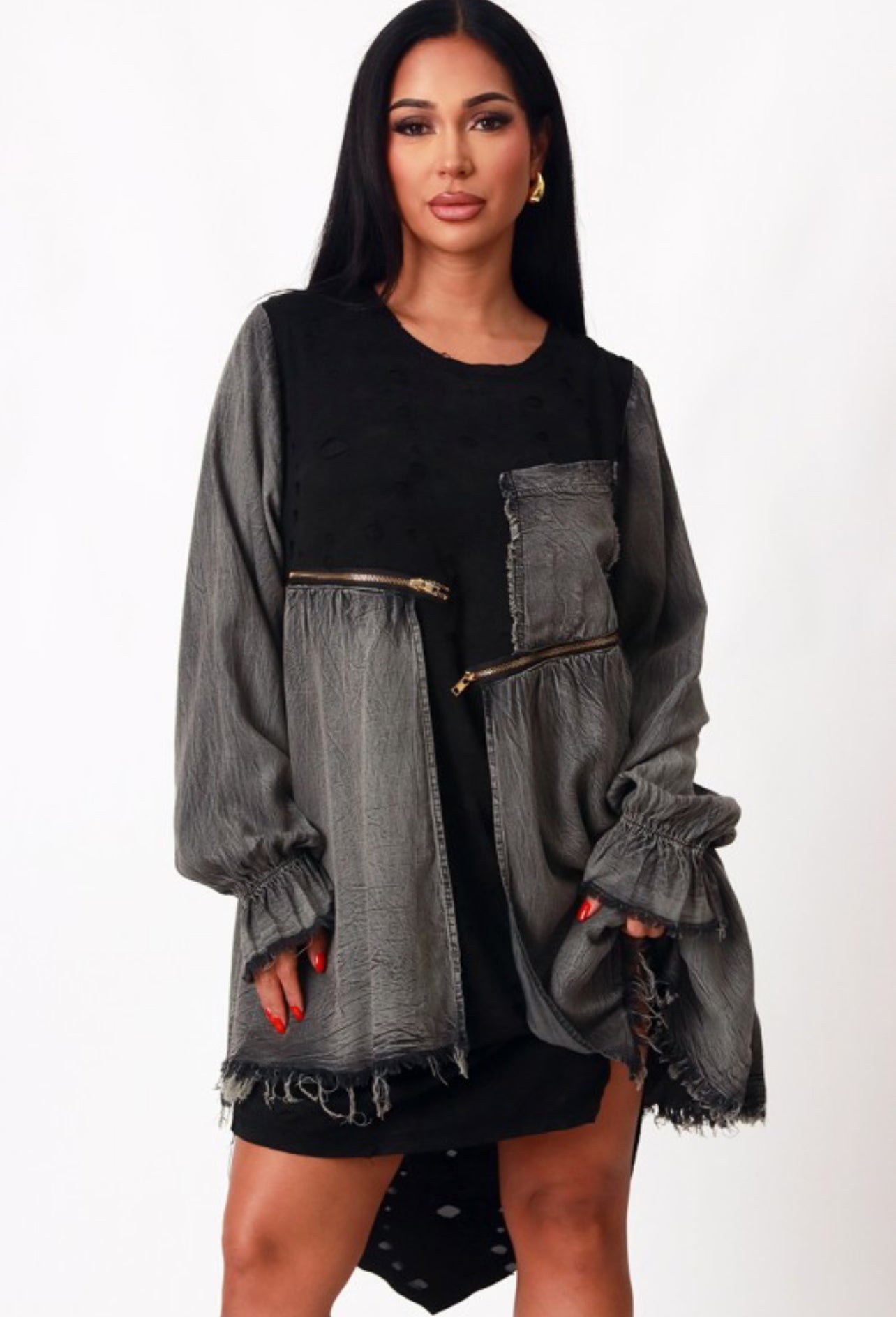 It’s Giving Distressed Oversized Top/Dress