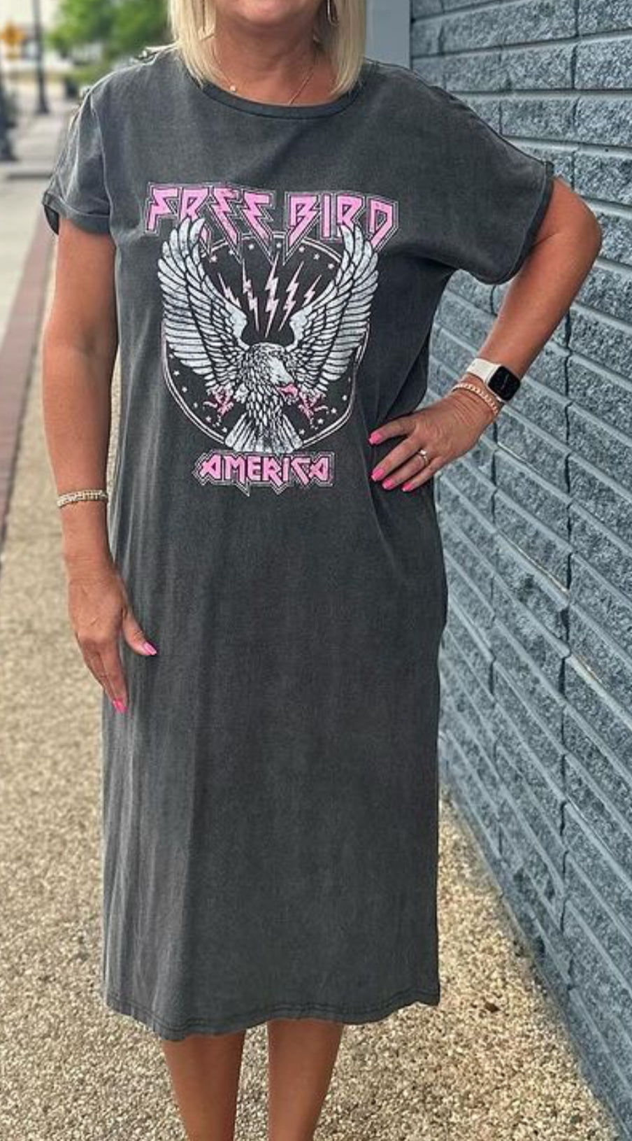 Free Bird America T-shirt Dress