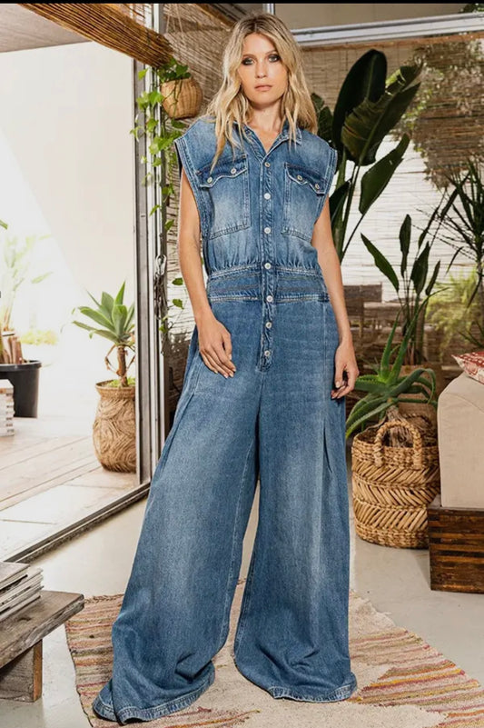 Make it Glam Wide Leg Denim Jumper