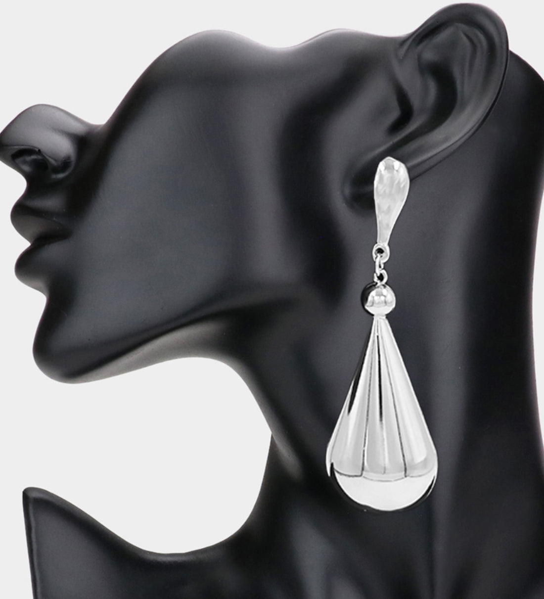 Metal Teardrop Dangle Earrings