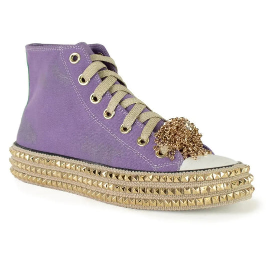 KANDI PURPLE EMBELLISHED HIGH Sneaker