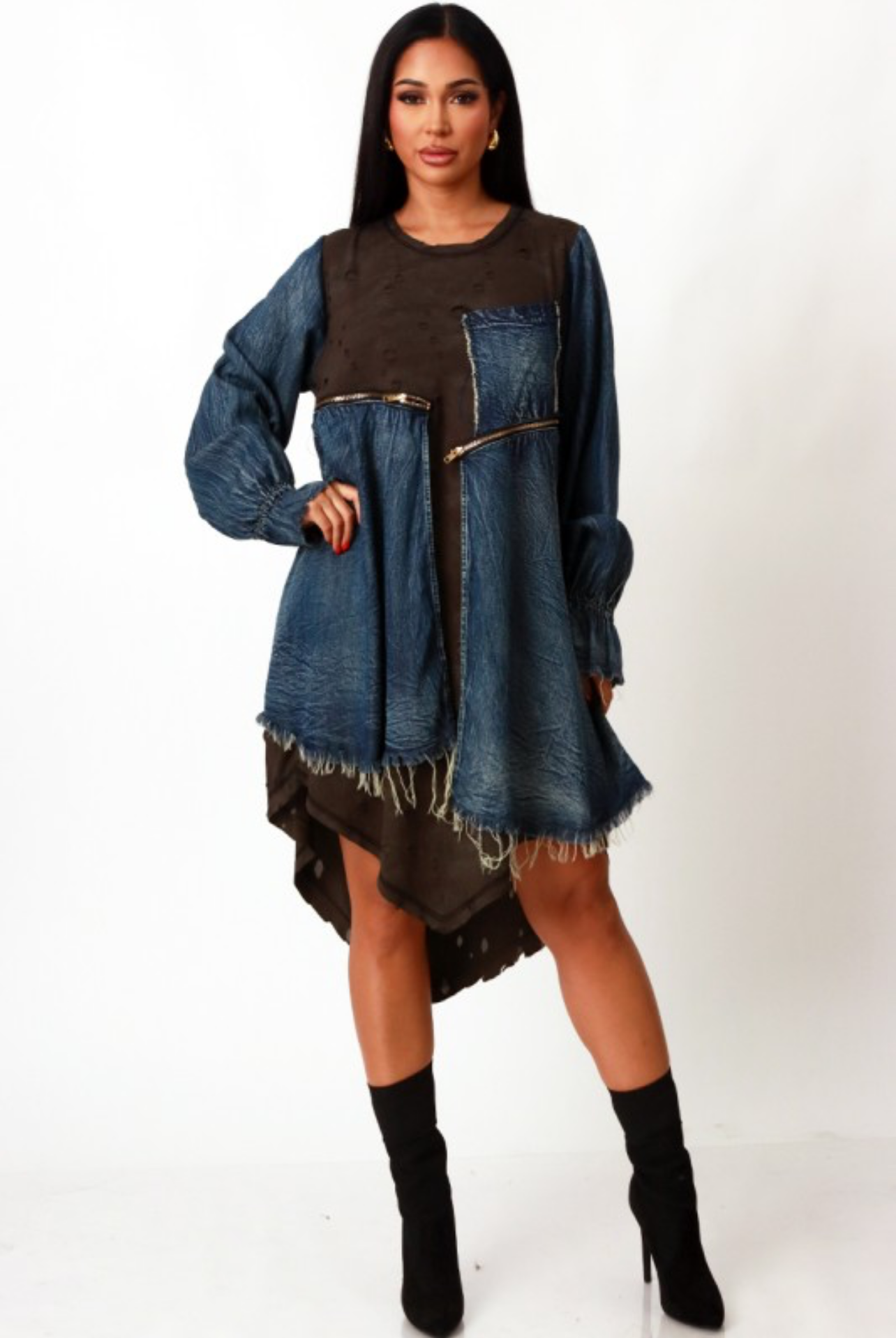 It’s Giving Distressed Oversized Top/Dress