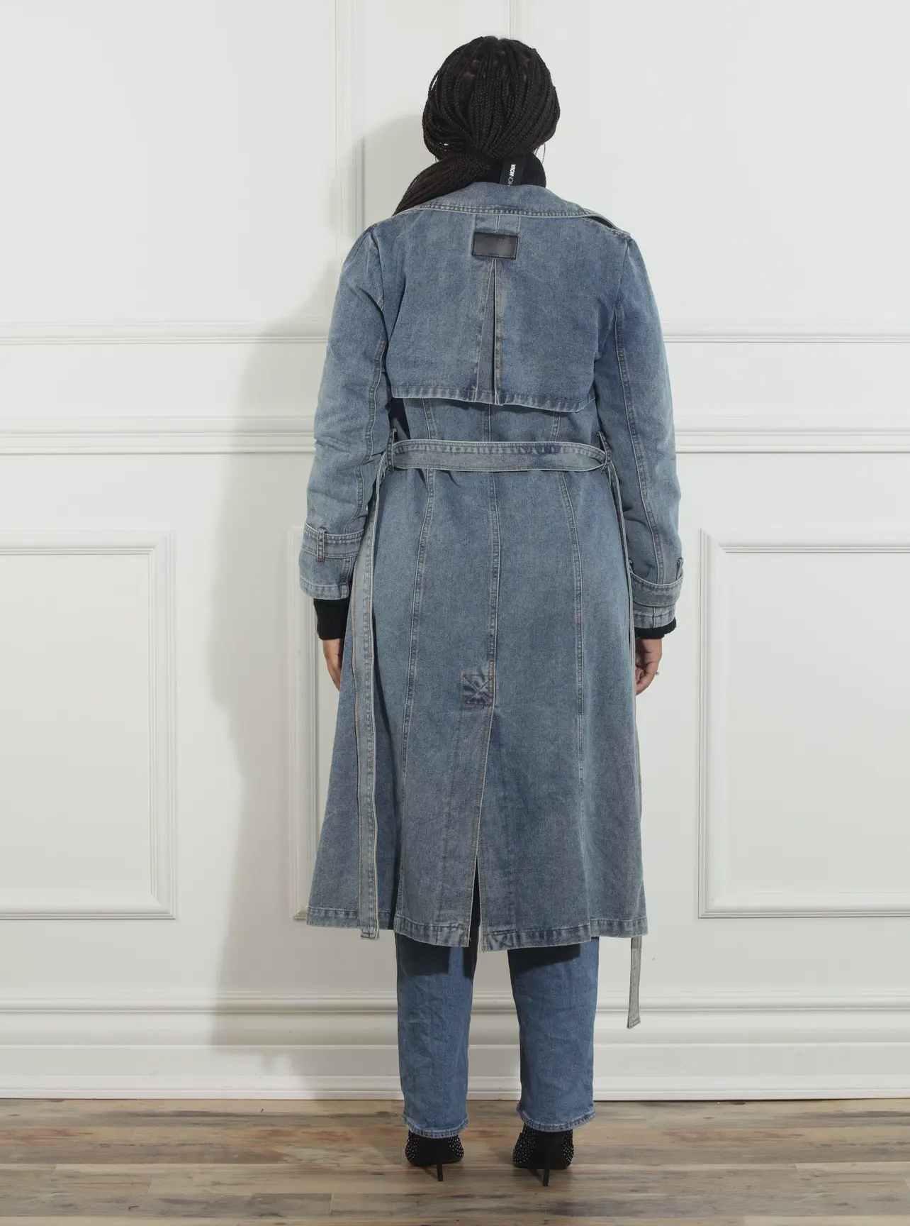 Luxe Denim Maxi Jacket