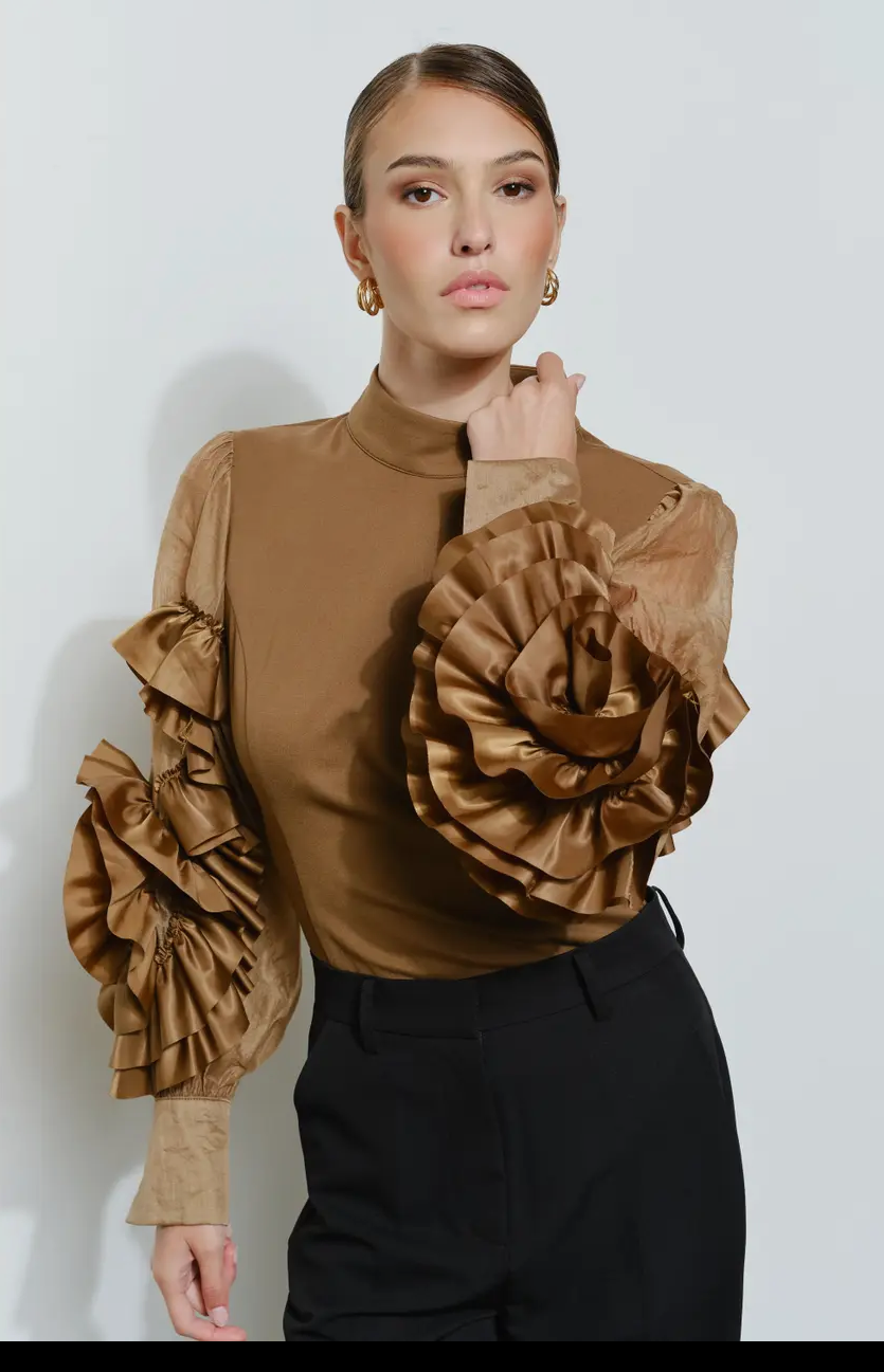 Rosezetta Ruffle Sleeve Fancy Top