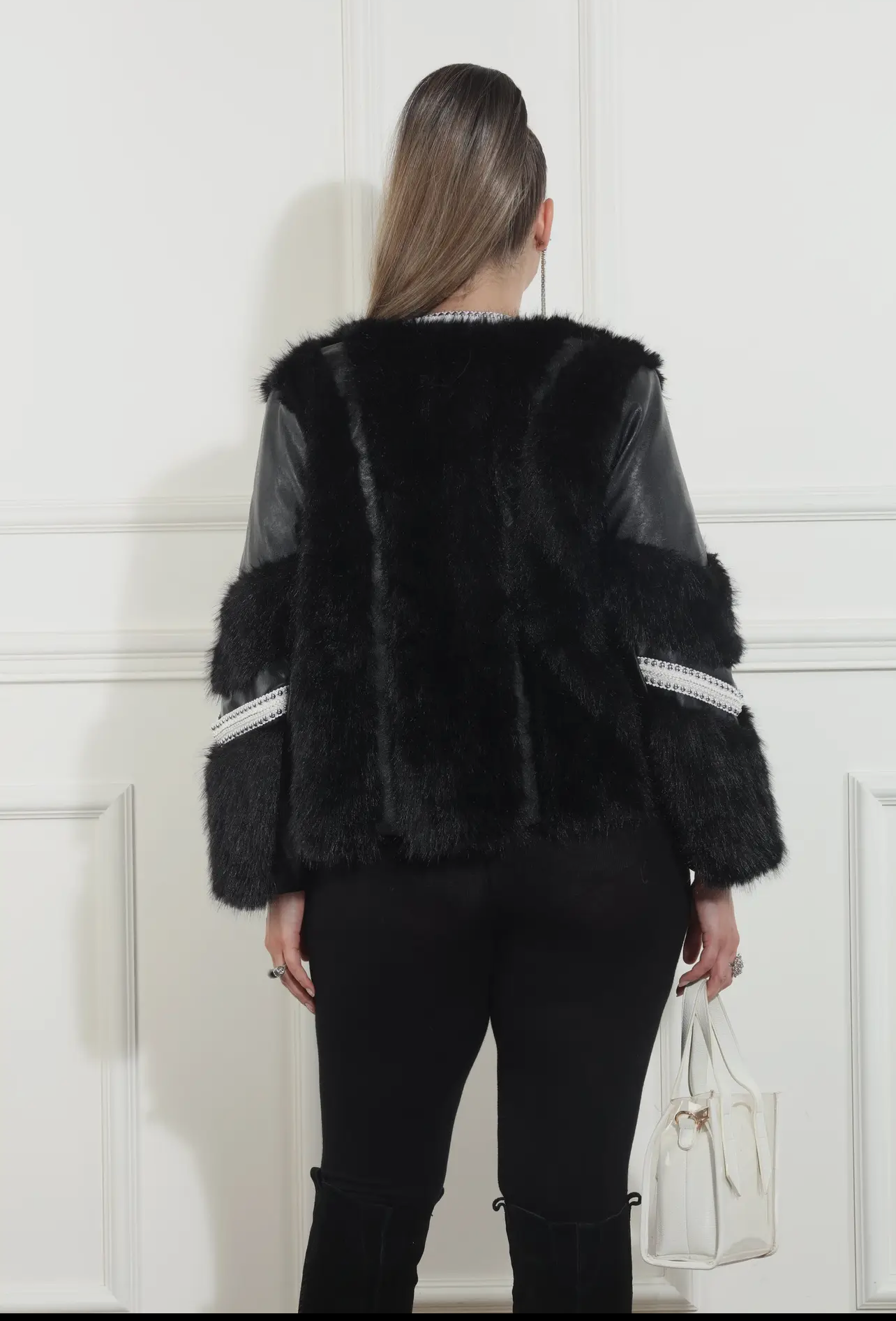 Luxe Moda Faux Fur Jacket