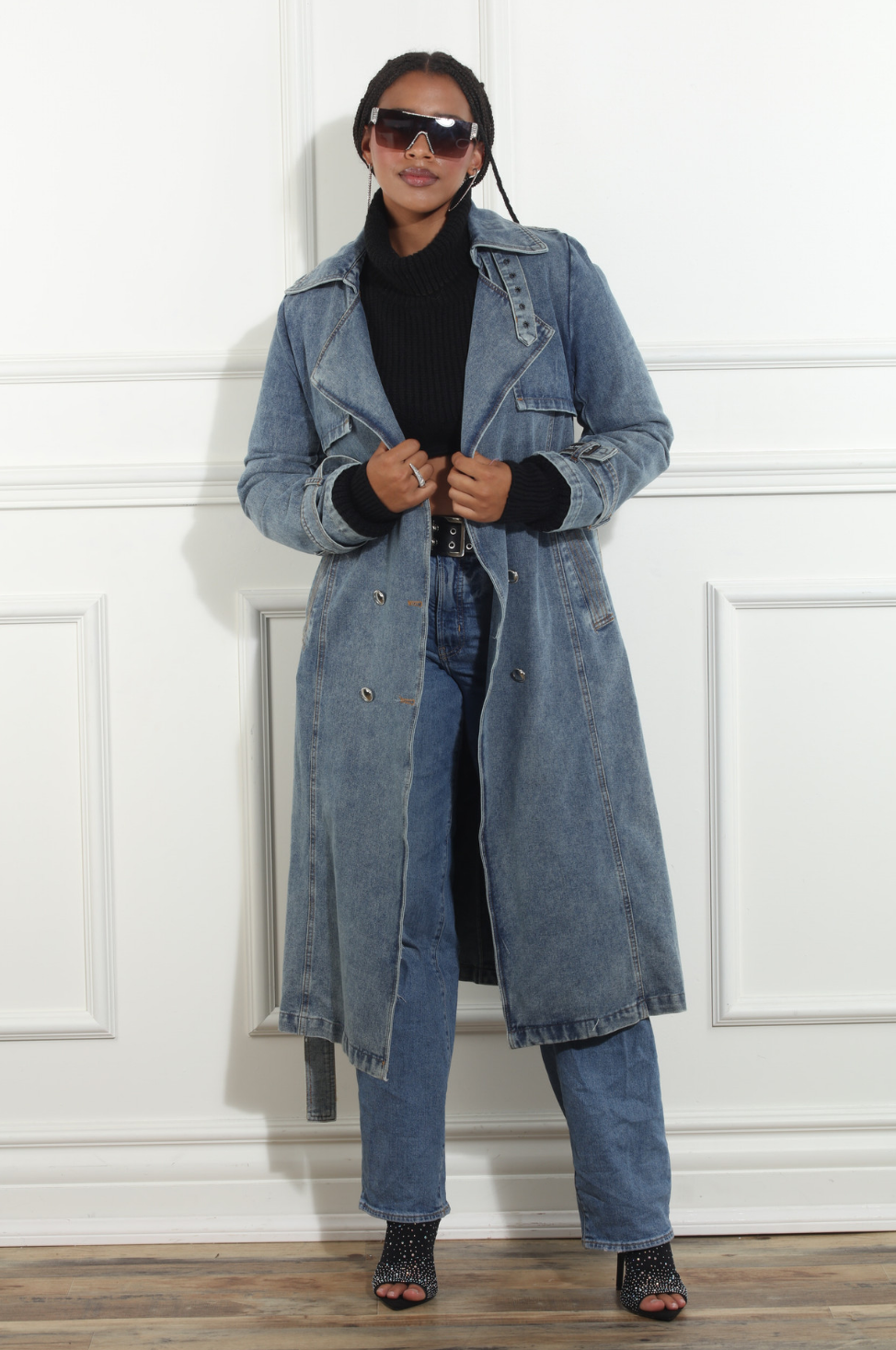 Blueberry Denim Maxi Jacket
