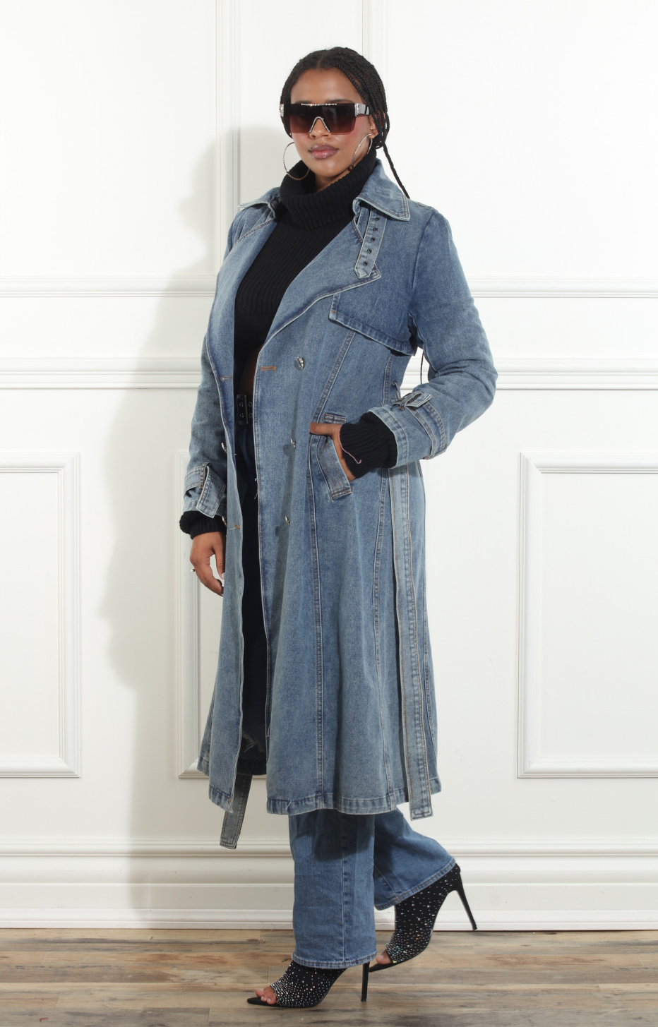 Blueberry Denim Maxi Jacket
