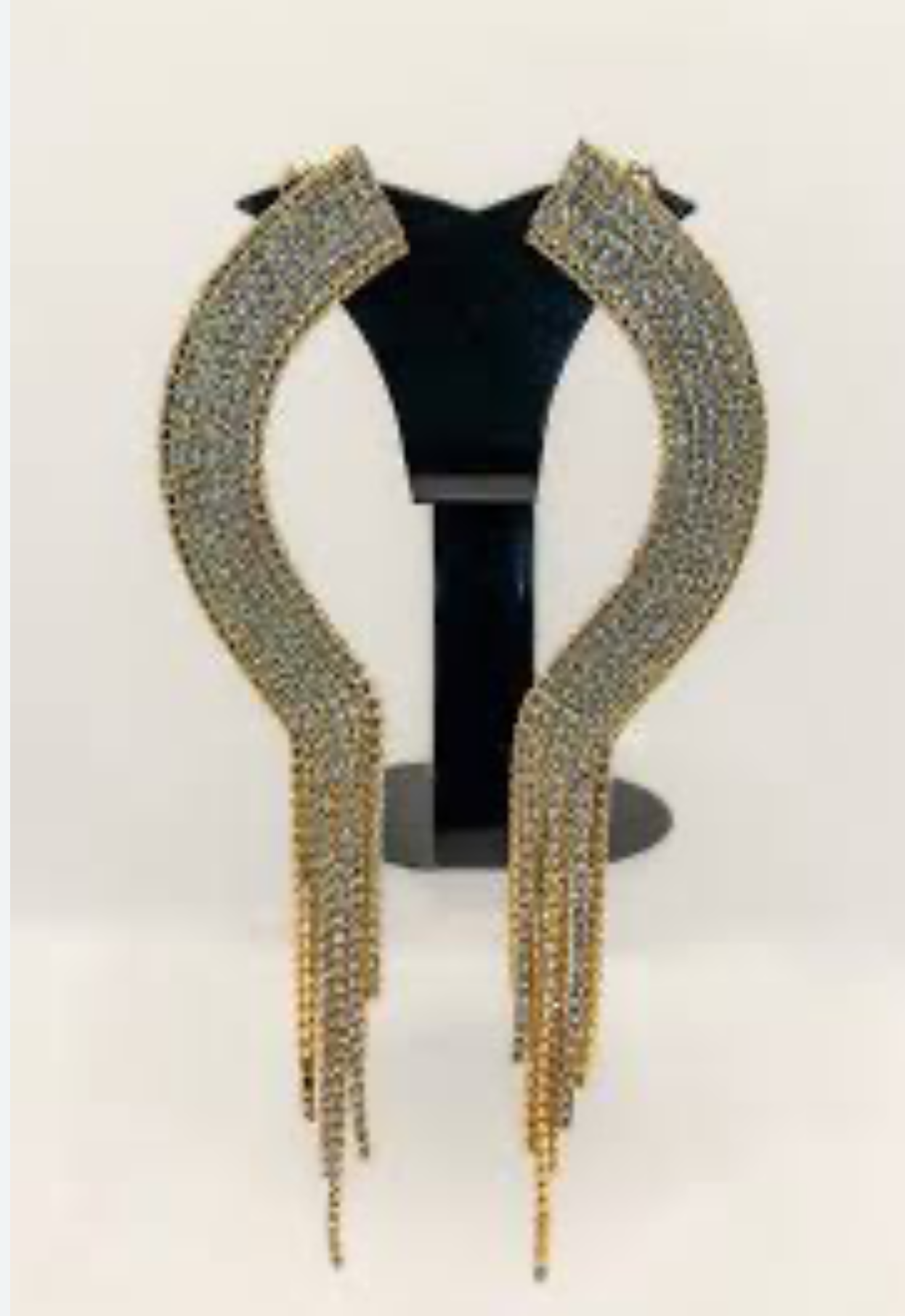 Gold Cuff Rhinestone Earrings