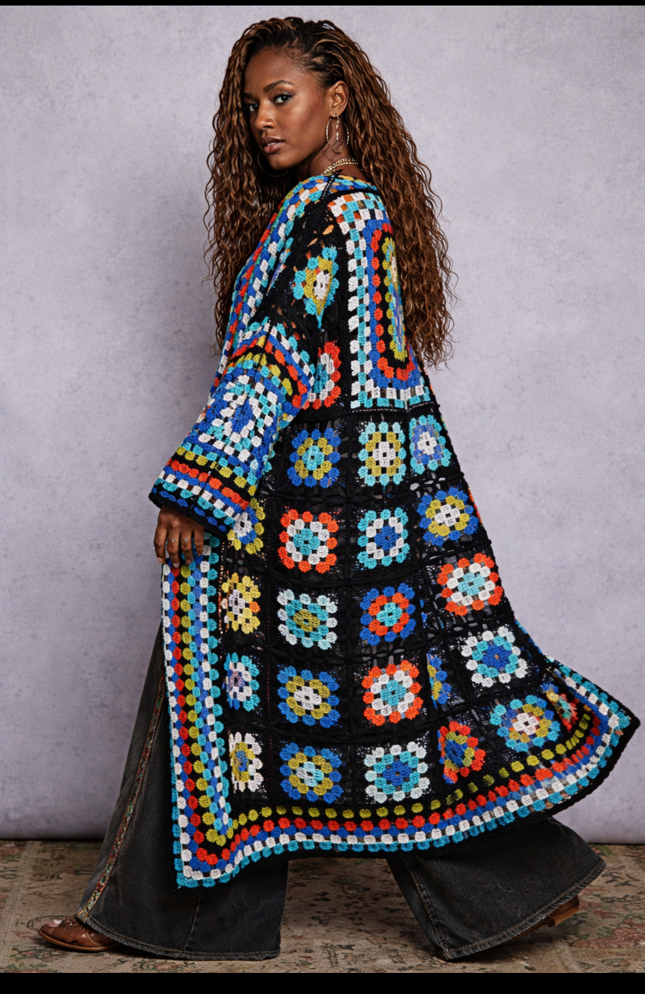 Retro Crochet Cardigan_One Size
