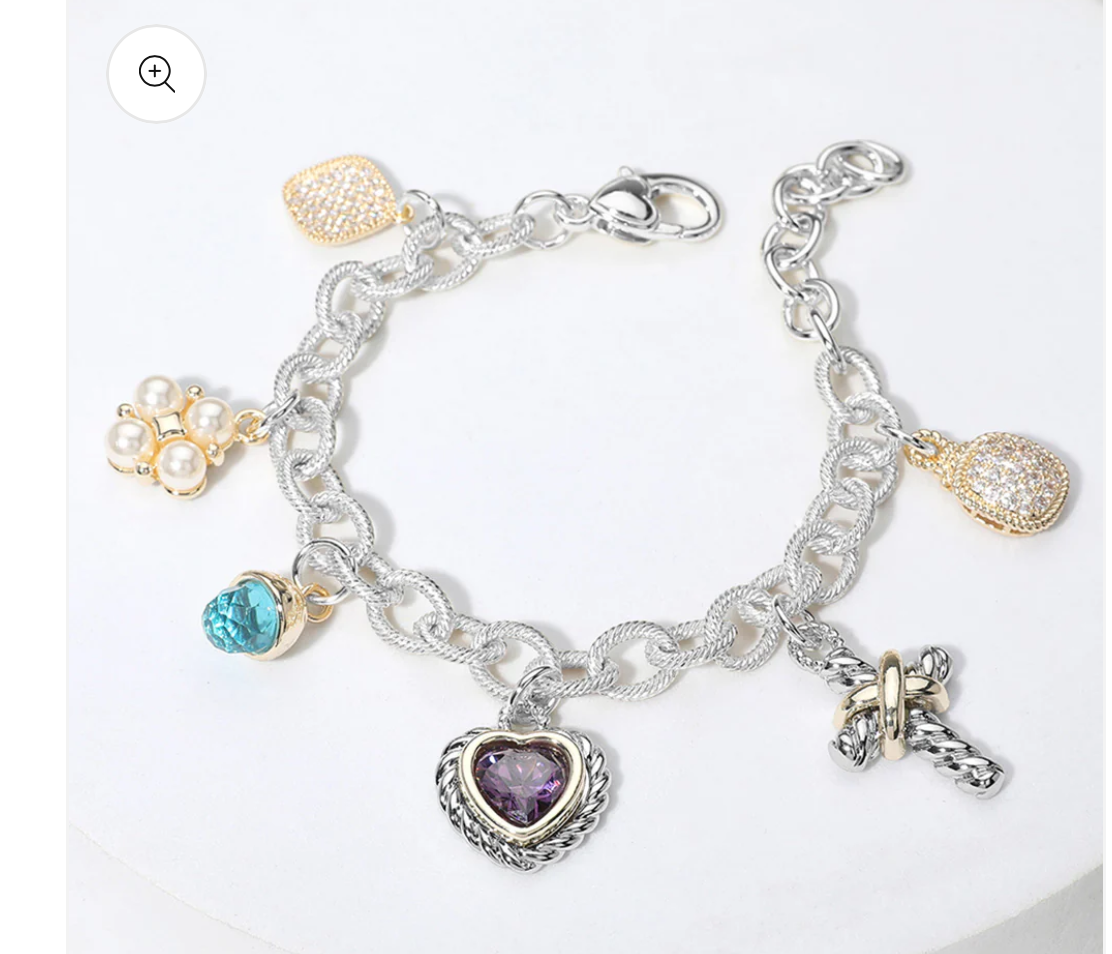 Crisscross Charm Bracelet