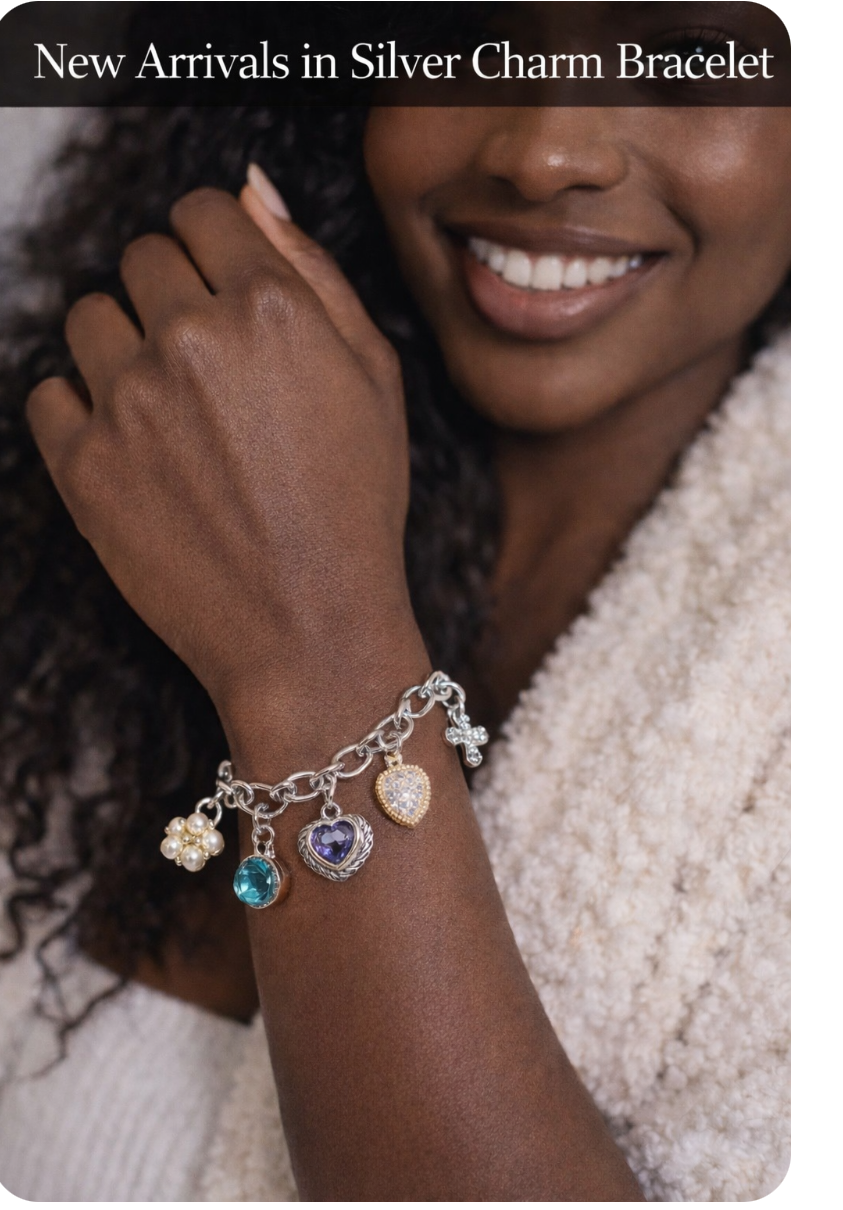Crisscross Charm Bracelet