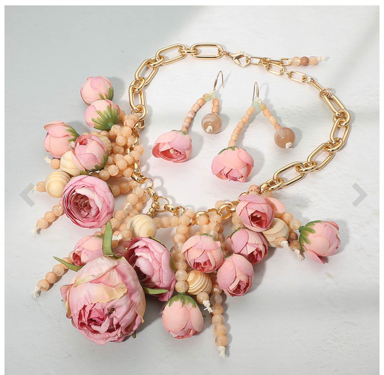 BOHO Bold Chunky Floral Statement Necklace