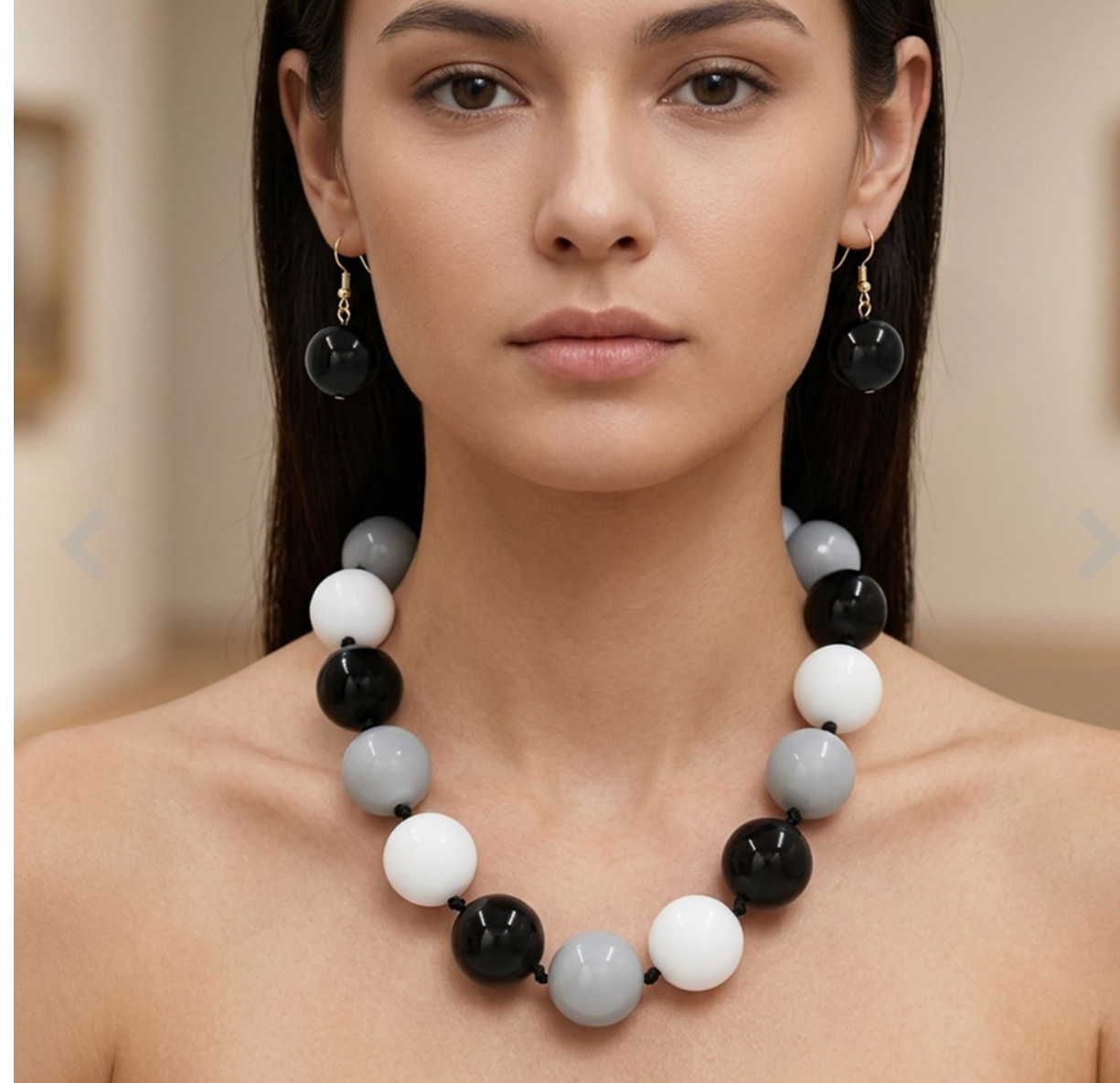 Chunky Ball Beaded Statement Necklace