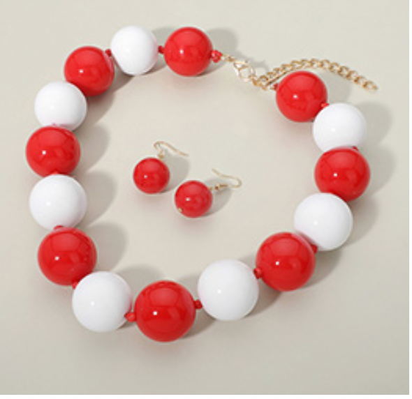 Chunky Ball Beaded Statement Necklace