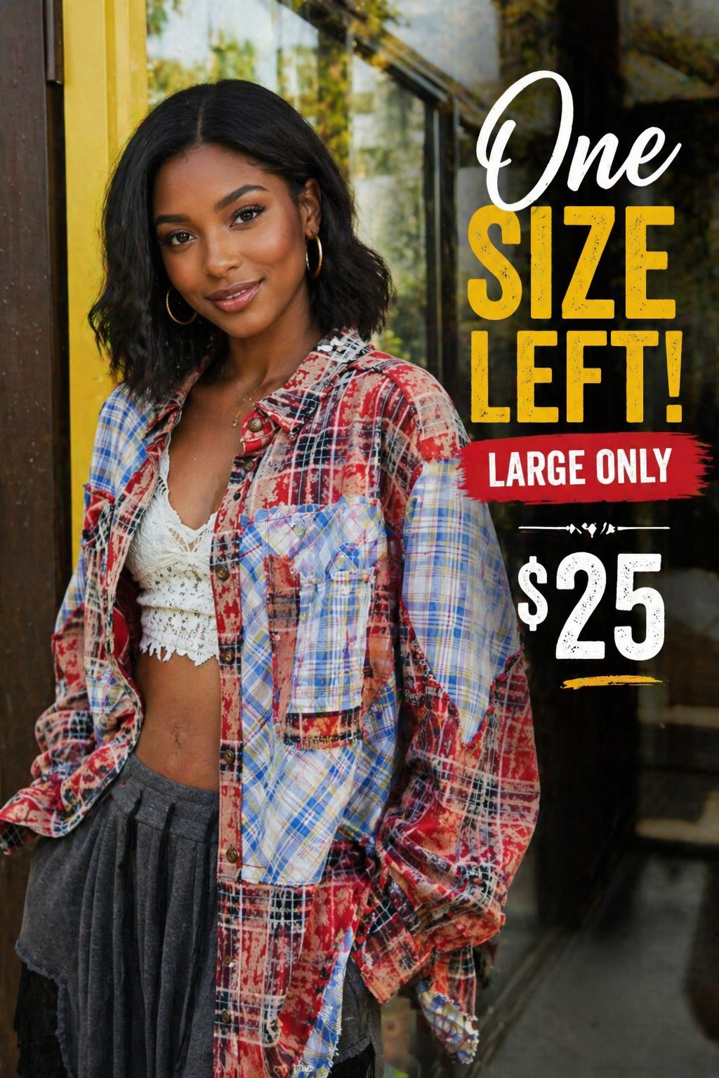 Long Sleeve plaid Top