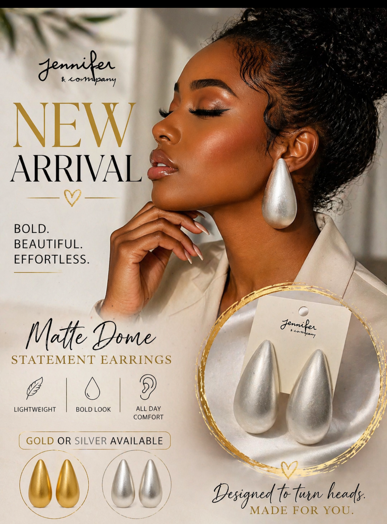 Matte Dome Earrings