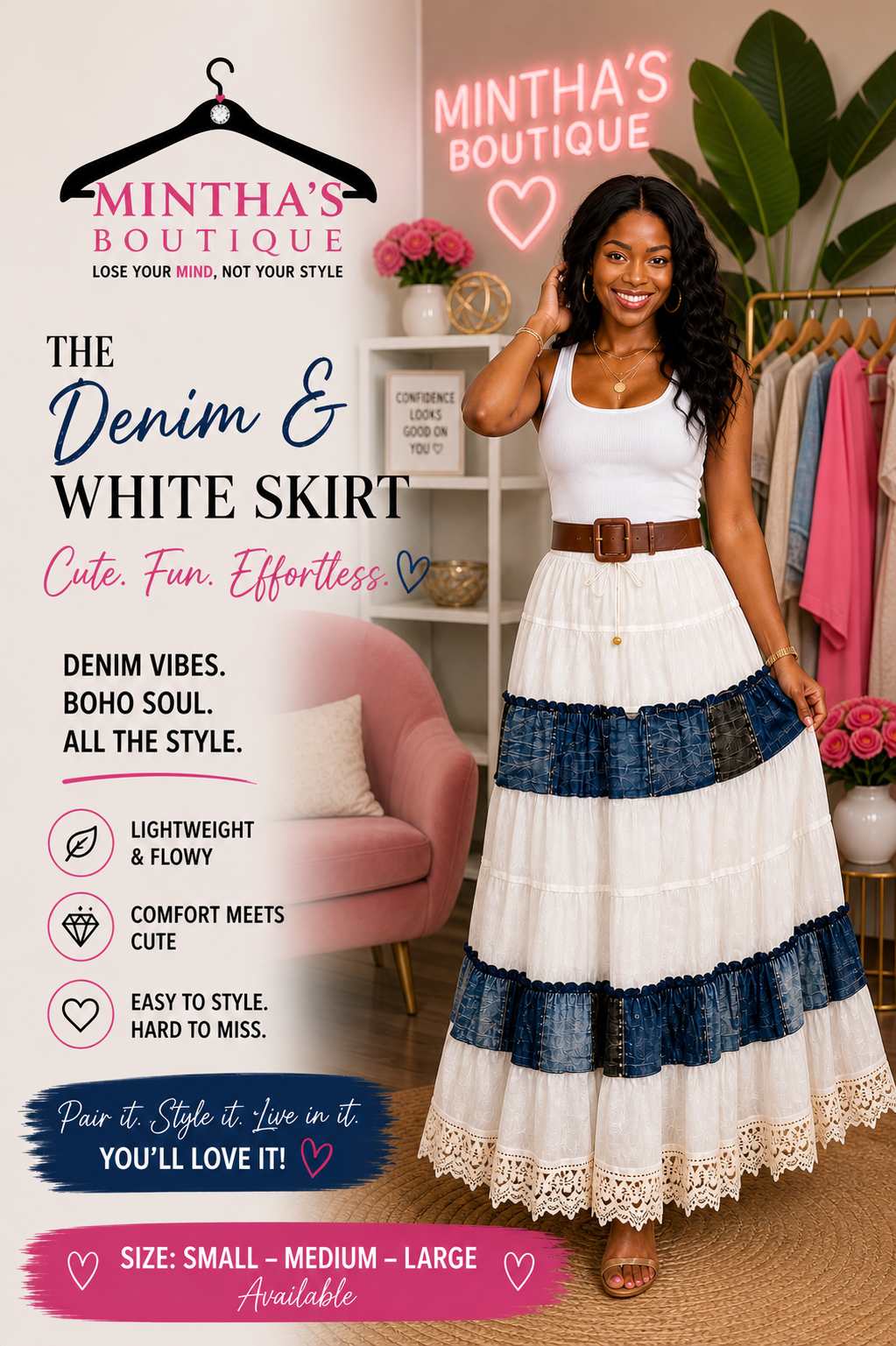 DOWNTOWN HOBO MAXI TIERED SKIRT