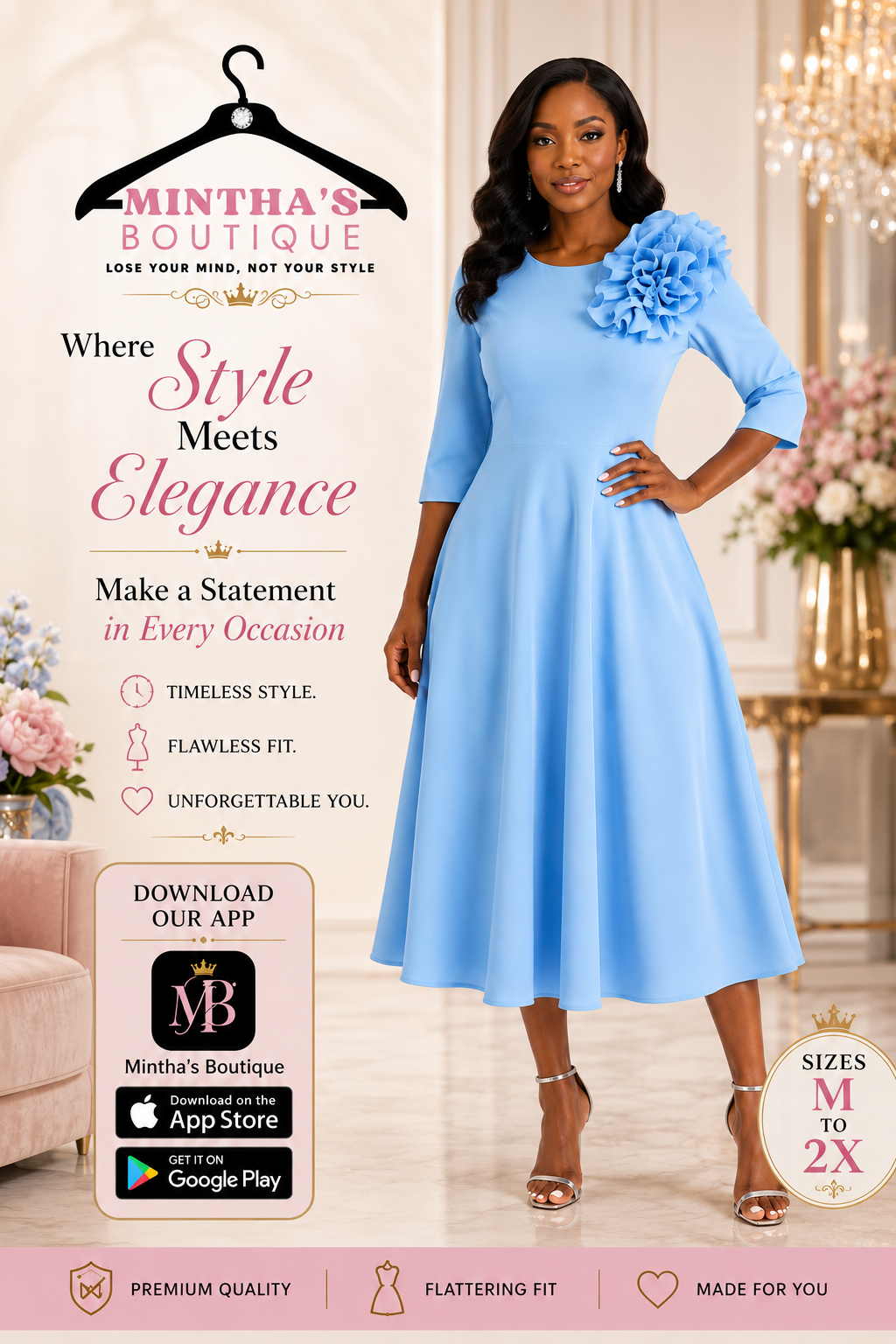 Jodi 3/4 Sleeve Midi Dress