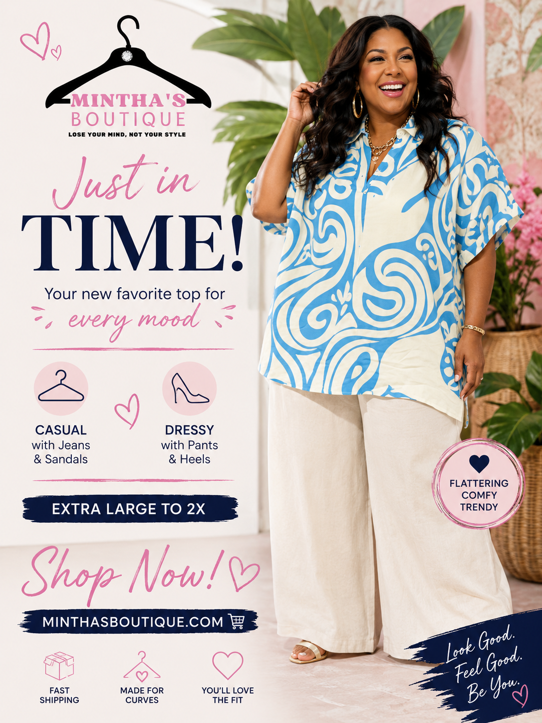 Bold Beautiful Unstoppable Blouse_Baby Blue